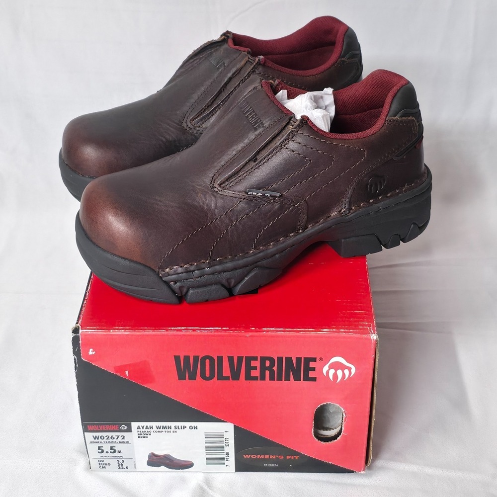 Wolverine Women's W02672 Ayah Peak AG Composite Toe Slip On Shoes Size 5.5 NIB